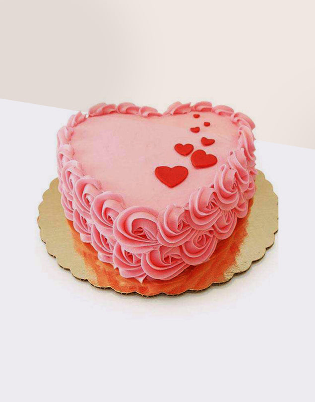Heart-Shaped Rose Cake